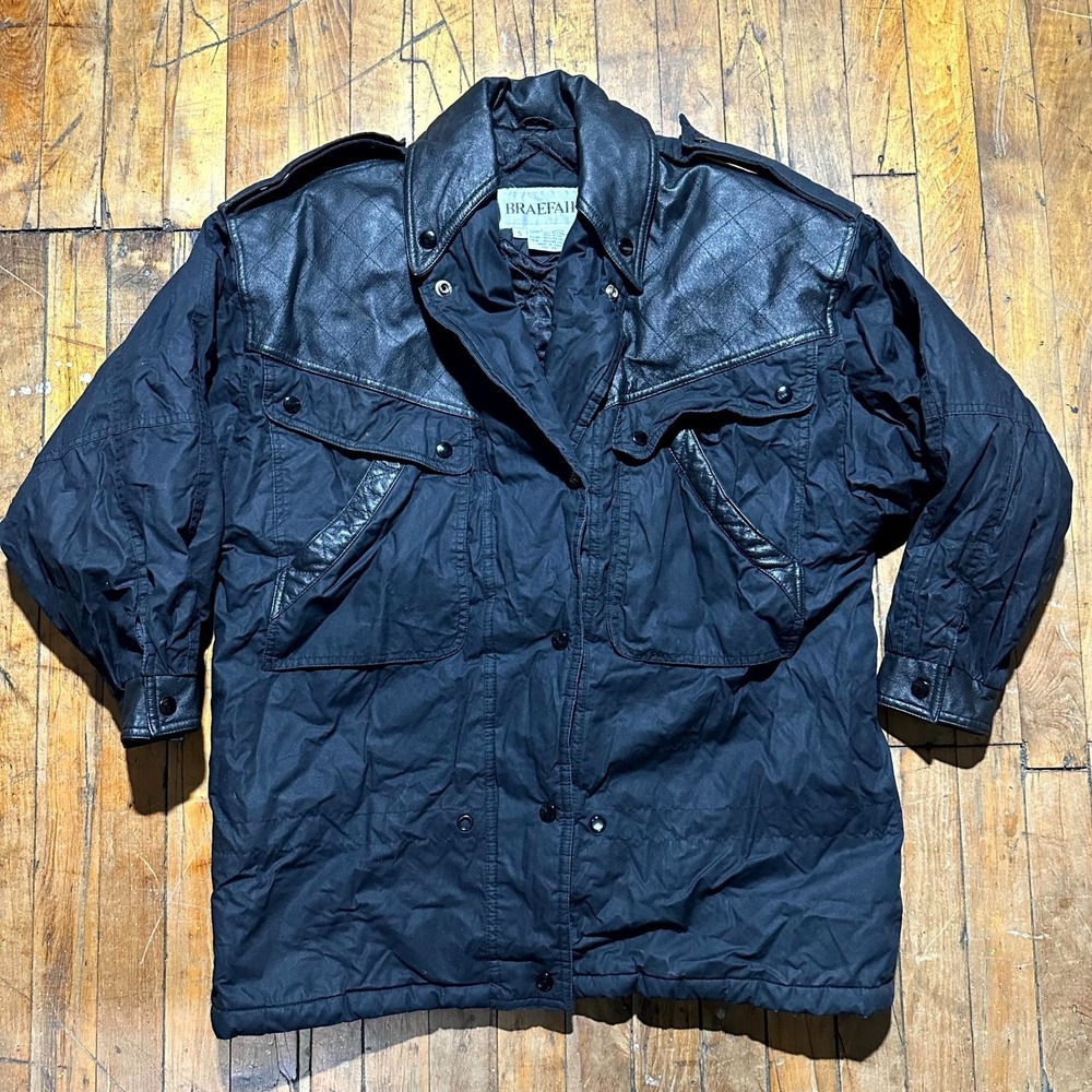Braefair Jacket Men's Small Black Long Sleeve Front Pockets Snap‎ Inside Zipper